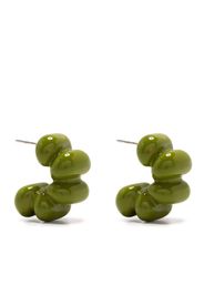 Sunnei sculptural hoop earrings - Verde