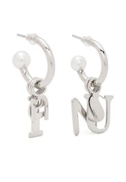 Sunnei metal letter earrings - Argento