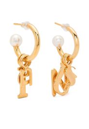 Sunnei letter-pendant earrings - Oro