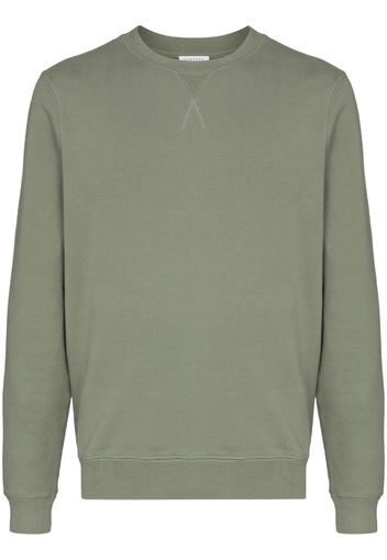 Sunspel crew-neck cotton sweatshirt - Verde