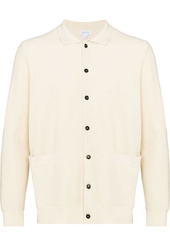 Sunspel buttoned-up knitted cardigan - Toni neutri