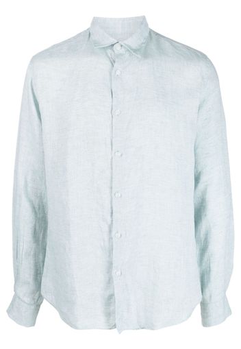 Sunspel long-sleeve linen shirt - Blu