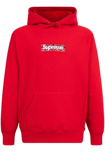 SUPREME Bandana Box Logo Hoodie - Rosso