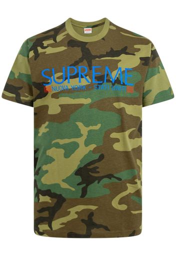 Supreme T-shirt Nuova York con stampa - Marrone