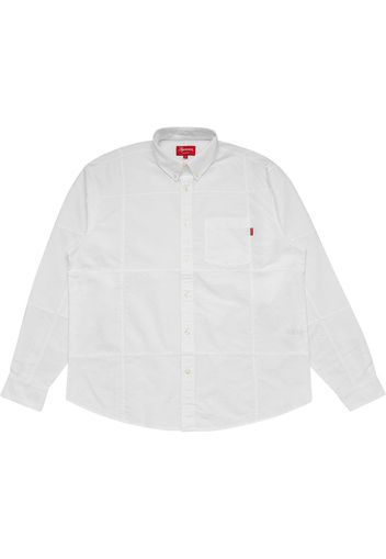 Supreme patchwork Oxford shirt - Bianco