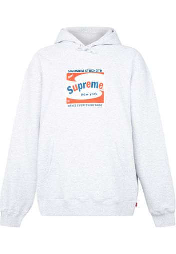 Supreme Shine logo-print hoodie - Grigio