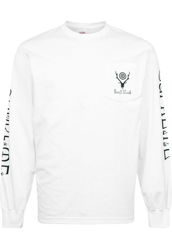 Supreme x South2 West8 long-sleeve T-shirt - Bianco