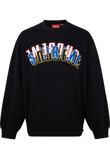 Supreme stacked logo crewneck sweatshirt - Nero