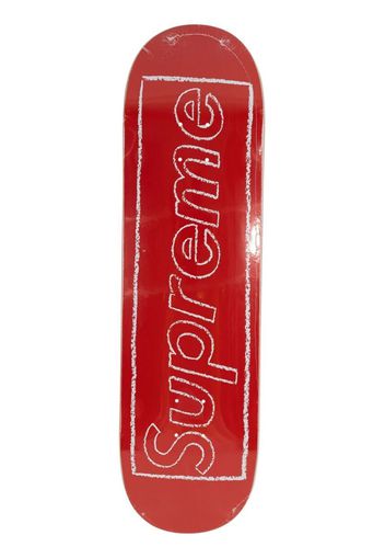 Supreme x KAWS Chalk logo skateboard deck - Rosso