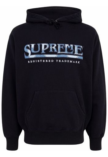 Supreme logo-embroidered hoodie - Nero