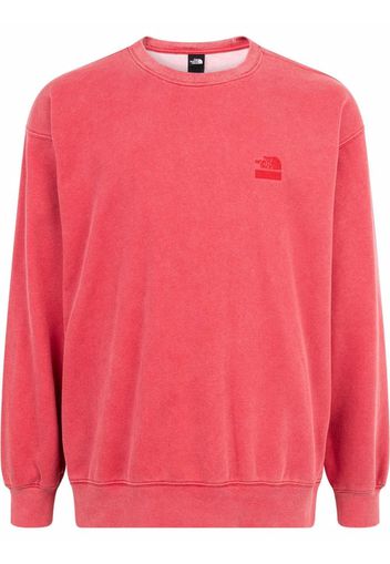 Supreme x The North Face logo embroidered sweatshirt - Rosso