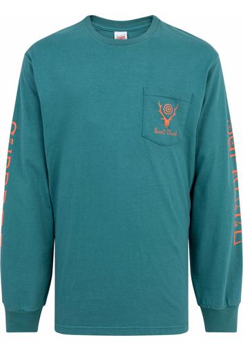 Supreme x SOUTH2 WEST8 logo-print sweatshirt - Blu
