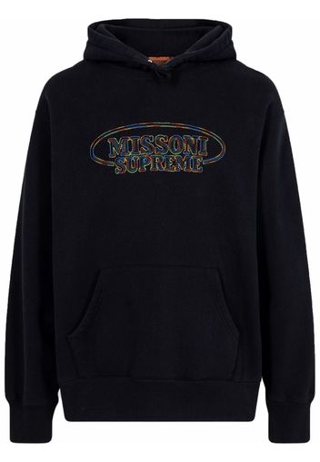 Supreme x Missoni logo-embroidered hoodie "FW21" - Nero