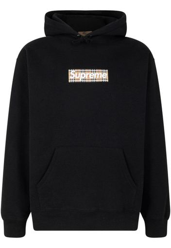 Supreme x Burberry box-logo hoodie "SS22" - Nero