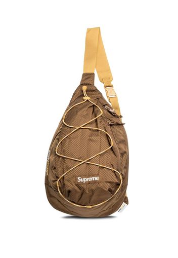Supreme logo-patch Sling bag - Marrone