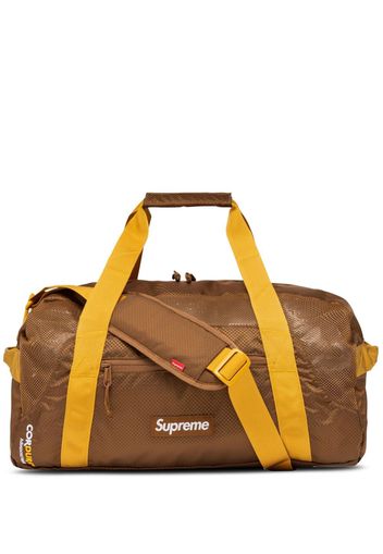 Supreme logo-patch duffle bag - Marrone