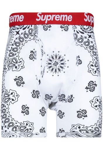 Supreme x Hanes bandana-print boxers - Bianco