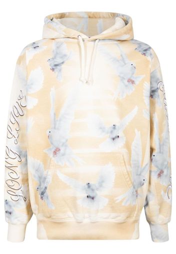 Supreme Doves-print hoodie - Toni neutri