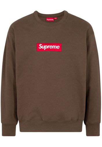 Supreme box logo crew-neck sweatshirt - Marrone