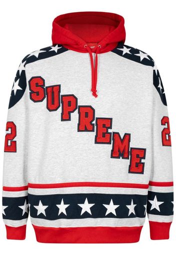 Supreme Hockey embellished hoodie - Bianco