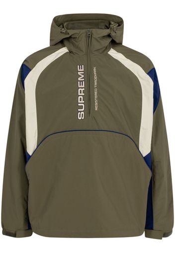 Supreme panelled half-zip pullover jacket - Verde