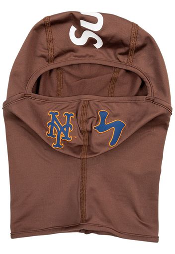 Supreme x MLB Kanji Teams "New York Mets - Brown" lightweight balaclava - Marrone