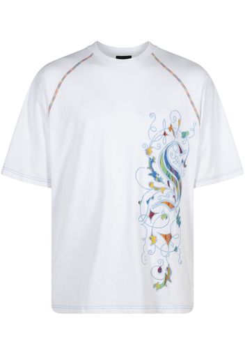 Supreme x Coogi embroidered-motif cotton T-shirt - Bianco