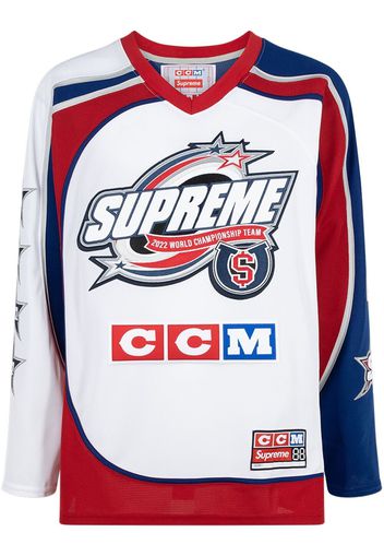 Supreme x CCM All Stars hockey jersey T-shirt - Bianco