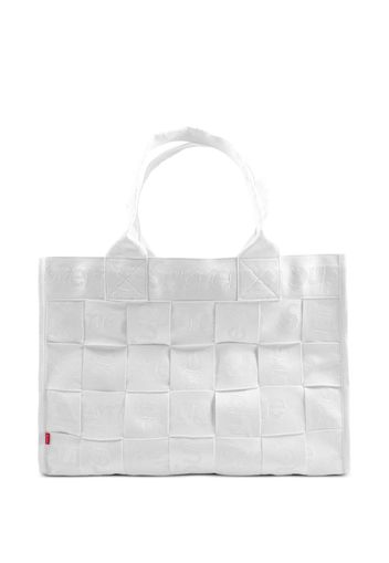 Supreme large woven tote bag - Bianco