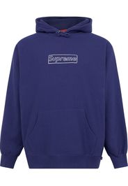 Supreme x Kaws chalk logo hoodie - Blu