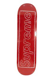 Supreme x KAWS Chalk logo skateboard deck - Rosso