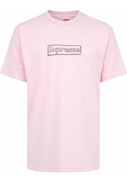 Supreme x KAWS chalk logo T-shirt - Rosa