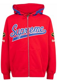 Supreme x Vanson Leathers Spider zip-up hoodie - Rosso