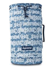 Supreme fat tip jacquard denim backpack - Blu