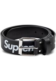 Supreme Repeat "Black" leather belt - Nero