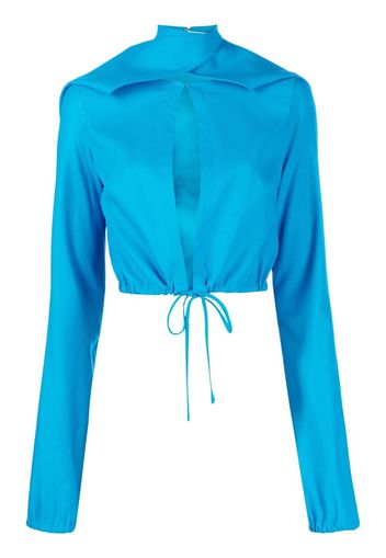 Supriya Lele cut-out hooded jacket - Blu