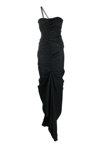 Supriya Lele drape-design midi dress - Nero