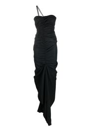 Supriya Lele drape-design midi dress - Nero