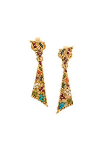 1980s Vintage D'Orlan Colourful Drop Earrings