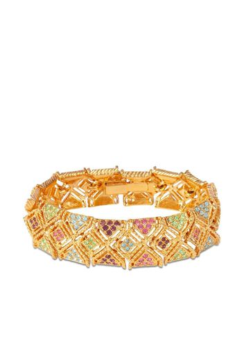 Susan Caplan Vintage 1980s embellished cuff bracelet - Oro