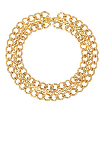 Susan Caplan Vintage 1980s triple chain necklace - Oro