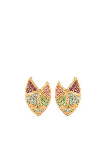 Susan Caplan Vintage 1980s D'orlan crystal-embellished clip-on earrings - Oro