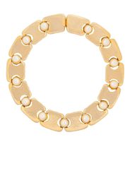 Susan Caplan Vintage 1990s faux-pearl geometric choker - Oro