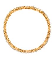 Susan Caplan Vintage 1980s Swarovksi crystal chain-link necklace - Oro