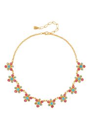 Susan Caplan Vintage 1980s floral crystal-embellished necklace - Oro
