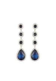 Susan Caplan Vintage Regal faux-sapphire chandelier earrings - Argento