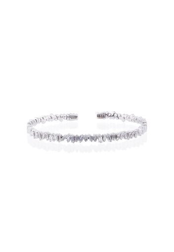 18K white gold and diamond Fireworks Classic baguette bangle