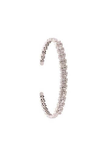 Bracciale rigido in oro bianco 18kt e diamanti