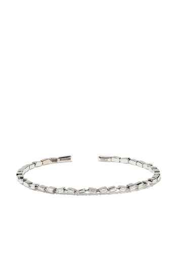 Bracciale rigido in oro bianco 18kt e diamanti