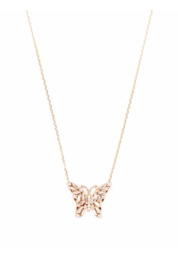 Suzanne Kalan Collana Butterfly in oro rosa 18kt con diamante